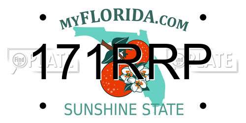 171RRP Florida License Plate