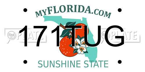 171TUG Florida License Plate
