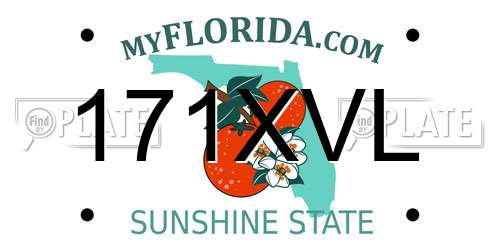 171XVL Florida License Plate