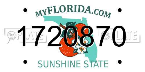1720870 Florida License Plate
