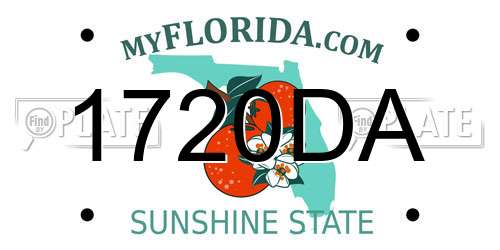 1720DA Florida License Plate