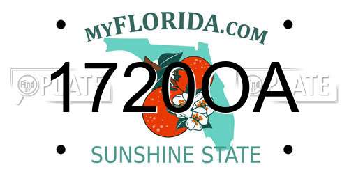 1720OA Florida License Plate