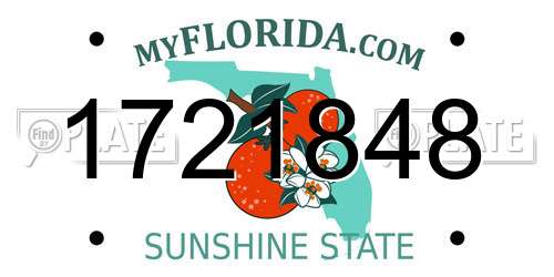 1721848 Florida License Plate