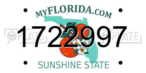 1722997 Florida License Plate