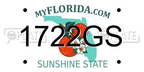 1722GS Florida License Plate