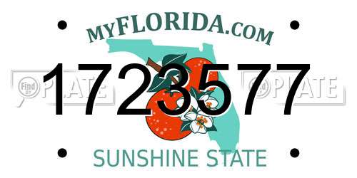 1723577 Florida License Plate