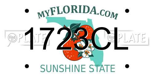 1723CL Florida License Plate