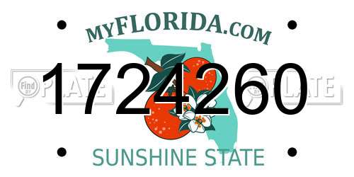 1724260 Florida License Plate