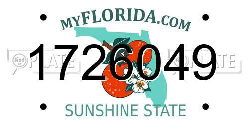 1726049 Florida License Plate