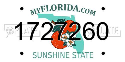 1727260 Florida License Plate