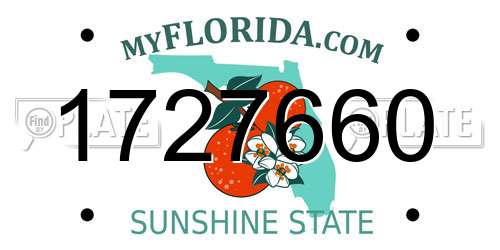 1727660 Florida License Plate