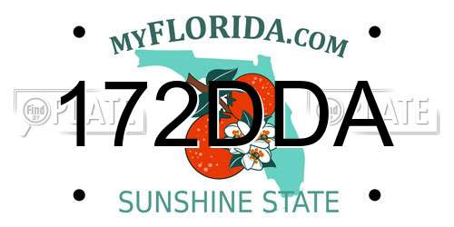 172DDA Florida License Plate