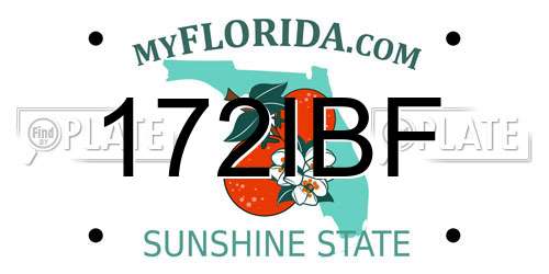 172IBF Florida License Plate