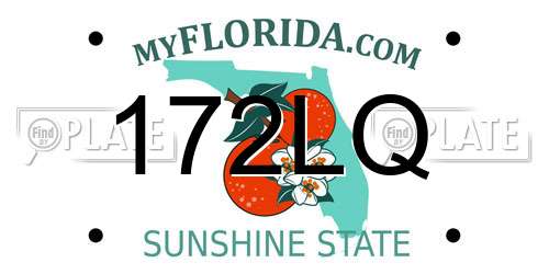 172LQ Florida License Plate