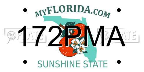 172PMA Florida License Plate