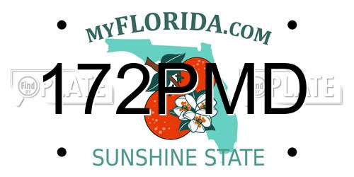 172PMD Florida License Plate
