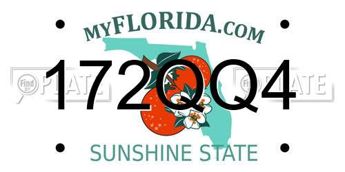 172QQ4 Florida License Plate