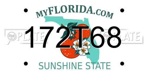 172T68 Florida License Plate