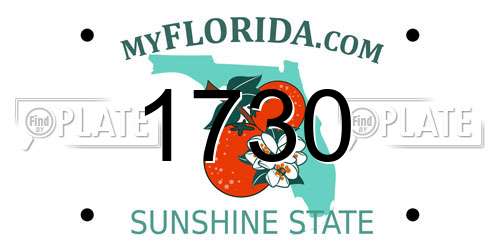 1730 Florida License Plate
