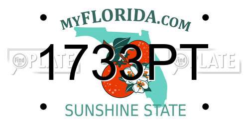 1733PT Florida License Plate