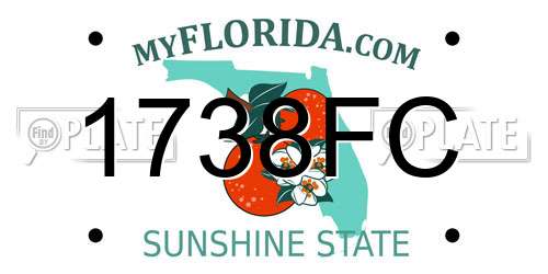 1738FC Florida License Plate