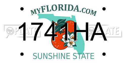 1741HA Florida License Plate