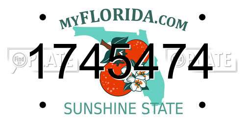 1745474 Florida License Plate