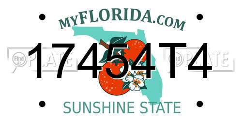 17454T4 Florida License Plate