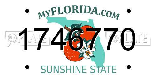 1746770 Florida License Plate