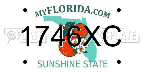1746XC Florida License Plate
