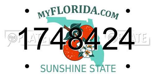 1748424 Florida License Plate