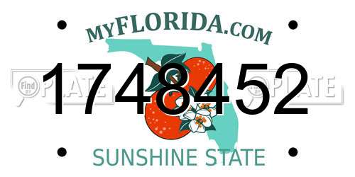 1748452 Florida License Plate