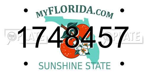 1748457 Florida License Plate
