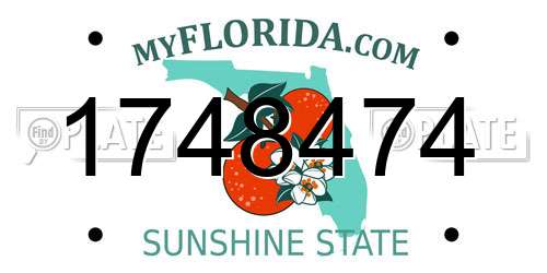 1748474 Florida License Plate