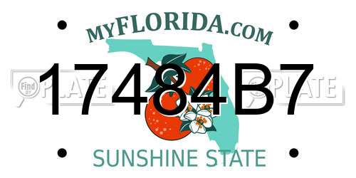 17484B7 Florida License Plate