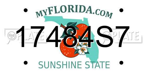 17484S7 Florida License Plate