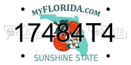 17484T4 Florida License Plate