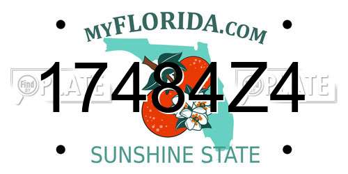17484Z4 Florida License Plate