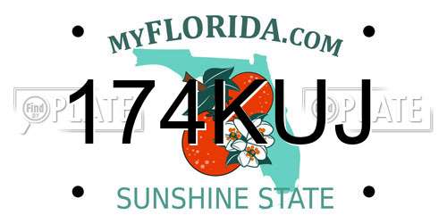 174KUJ Florida License Plate