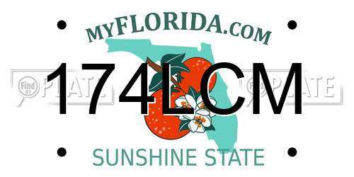 174LCM Florida License Plate