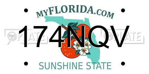 174NQV Florida License Plate