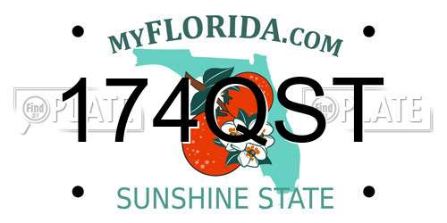 174QST Florida License Plate