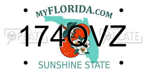 174QVZ Florida License Plate