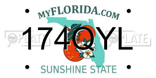174QYL Florida License Plate