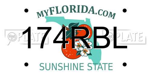 174RBL Florida License Plate