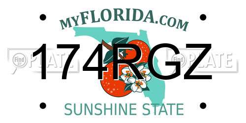 174RGZ Florida License Plate