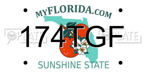 174TGF Florida License Plate