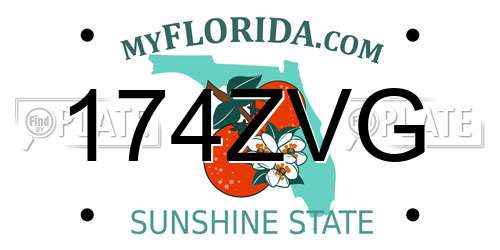 174ZVG Florida License Plate