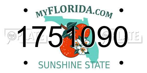 1751090 Florida License Plate