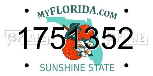 1751352 Florida License Plate